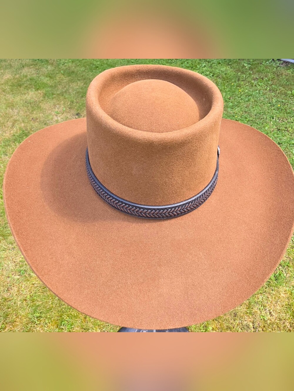 Vintage Larry Mahan 20x Brown Gambler Cowboy Hat - Size 57 (LO)